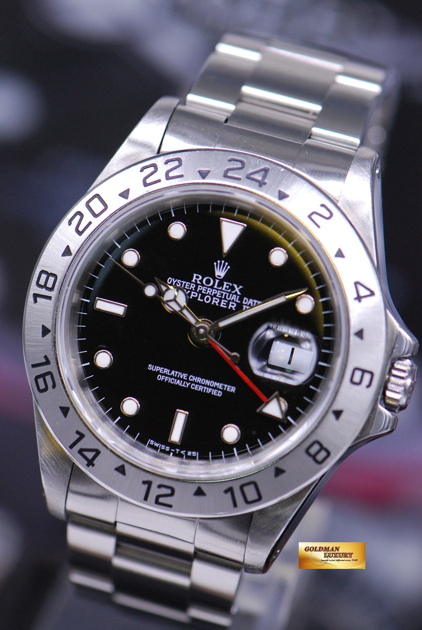 [SOLD] ROLEX OYSTER PERPETUAL EXPLORER II REF 16570 BLACK (MINT)