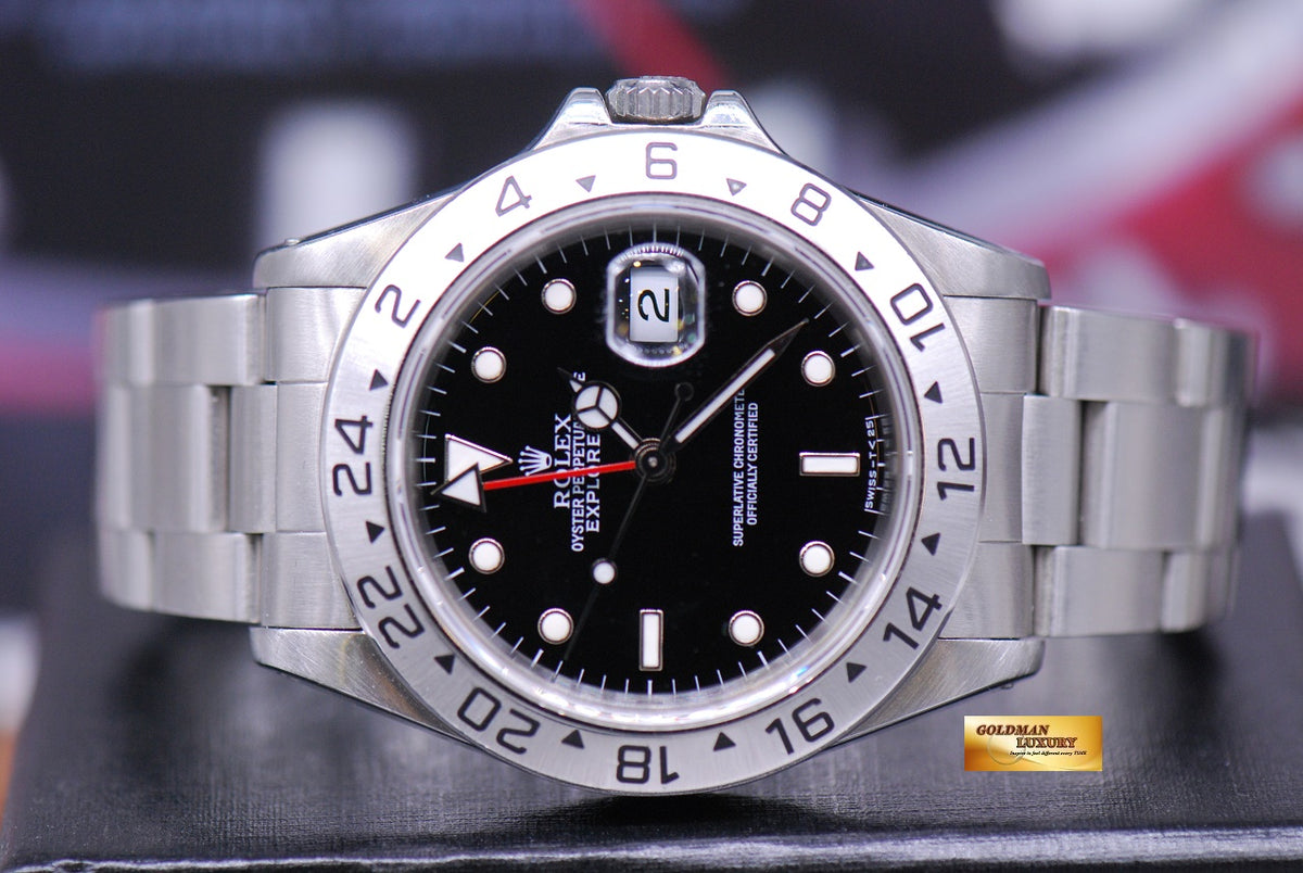 [SOLD] ROLEX OYSTER PERPETUAL EXPLORER II REF 16570 BLACK (MINT)