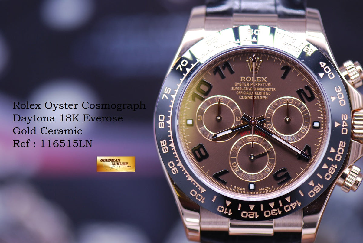 [SOLD] ROLEX OYSTER COSMOGRAPH DAYTONA 18K EVEROSE GOLD Ref : 116515LN (MINT)
