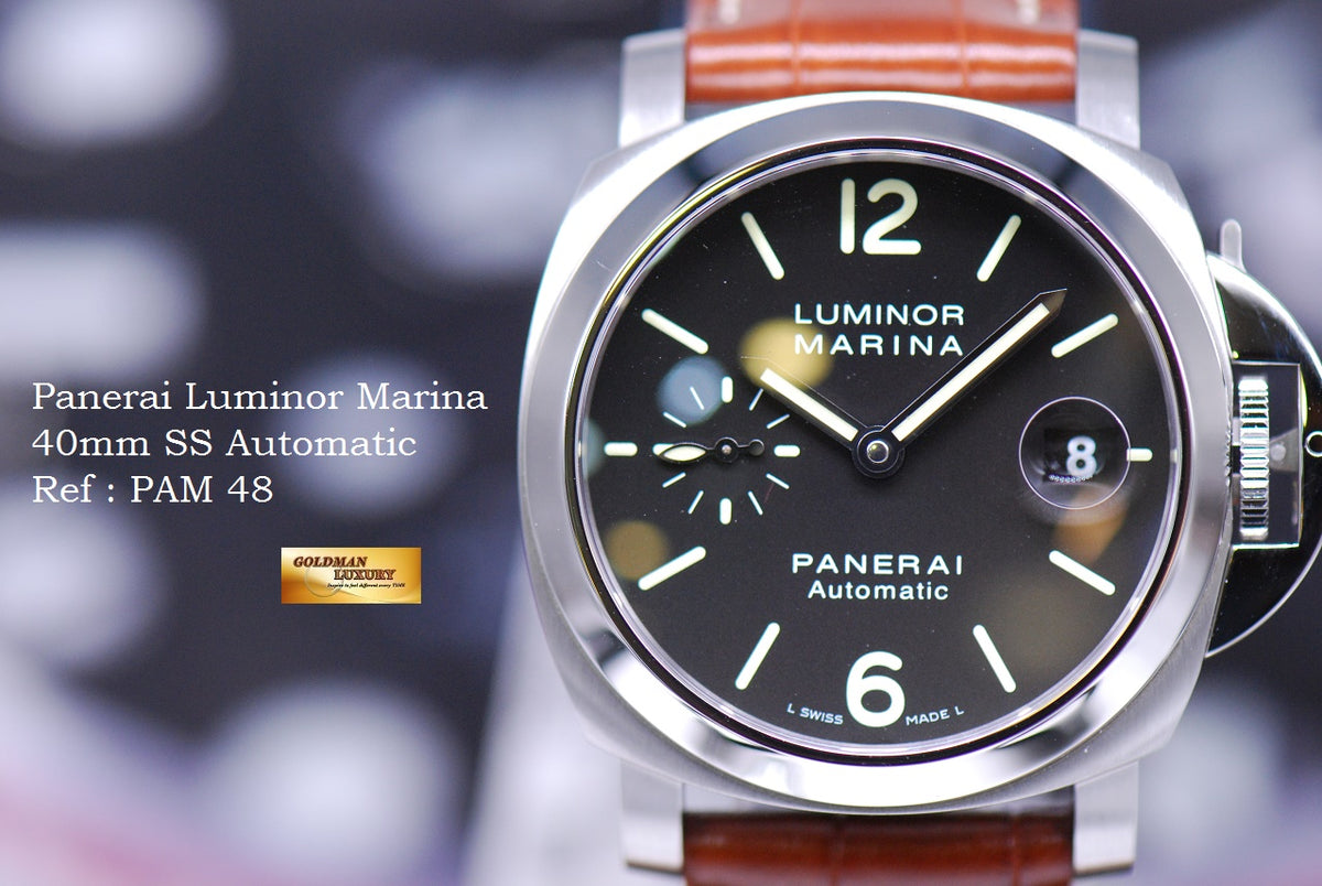[SOLD] PANERAI LUMINOR MARINA 40mm AUTOMATIC PAM 48 (NEW-UNWORN)