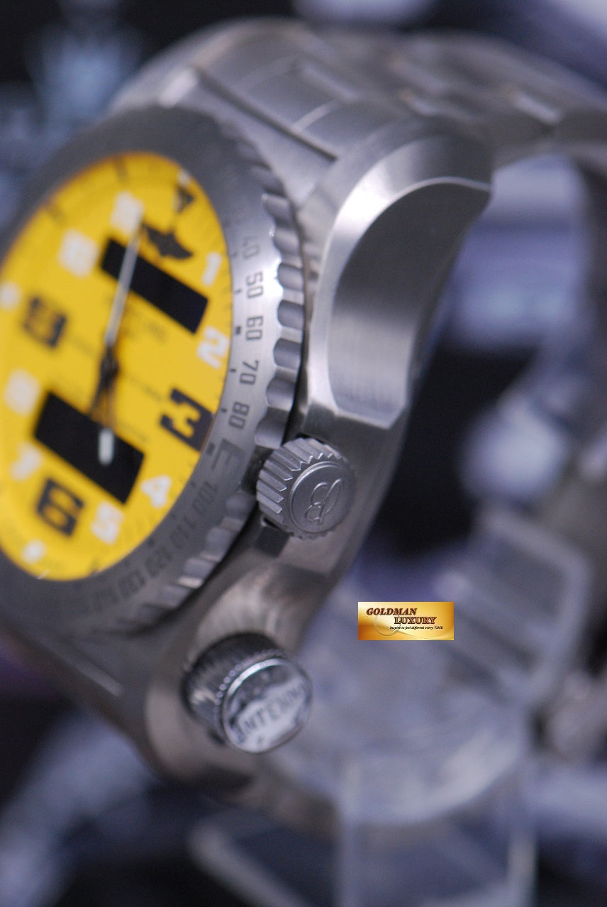 [SOLD] BREITLING EMERGENCY MISSION II TITANIUM  E76325 SUPERQUARTZ YELLOW (LNIB)