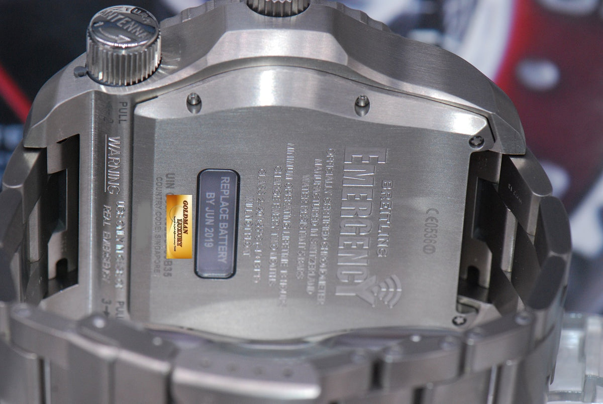 [SOLD] BREITLING EMERGENCY MISSION II TITANIUM  E76325 SUPERQUARTZ YELLOW (LNIB)