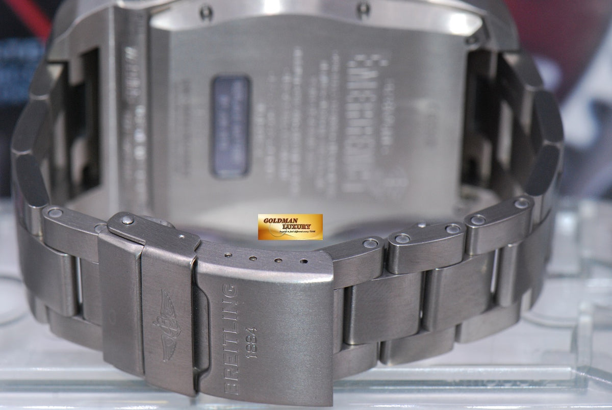 [SOLD] BREITLING EMERGENCY MISSION II TITANIUM  E76325 SUPERQUARTZ YELLOW (LNIB)