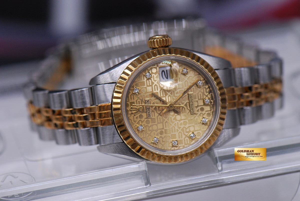 [SOLD] ROLEX OYSTER PERPETUAL DATEJUST 26mm HALF-GOLD DIAMOND GOLD COMPUTER 6917