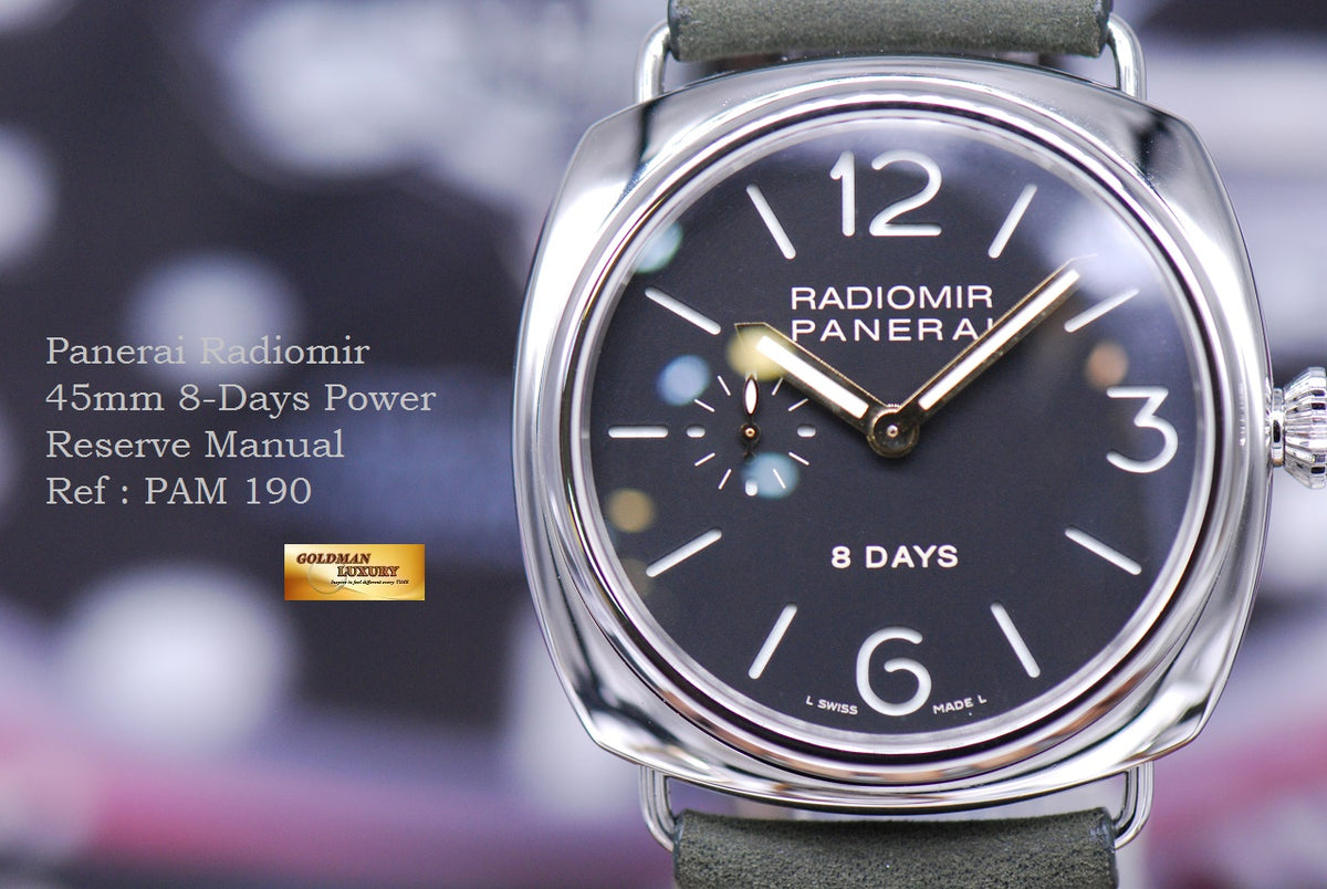 [SOLD] PANERAI RADIOMIR 8 DAYS POWER RESERVE 45mm MANUAL PAM 190 (MINT)
