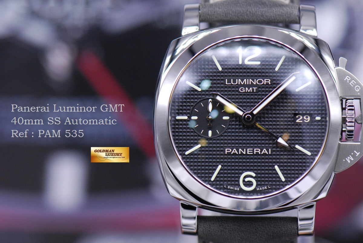 [SOLD] PANERAI LUMINOR GMT 40mm SS AUTOMATIC PAM 535 (NEW)