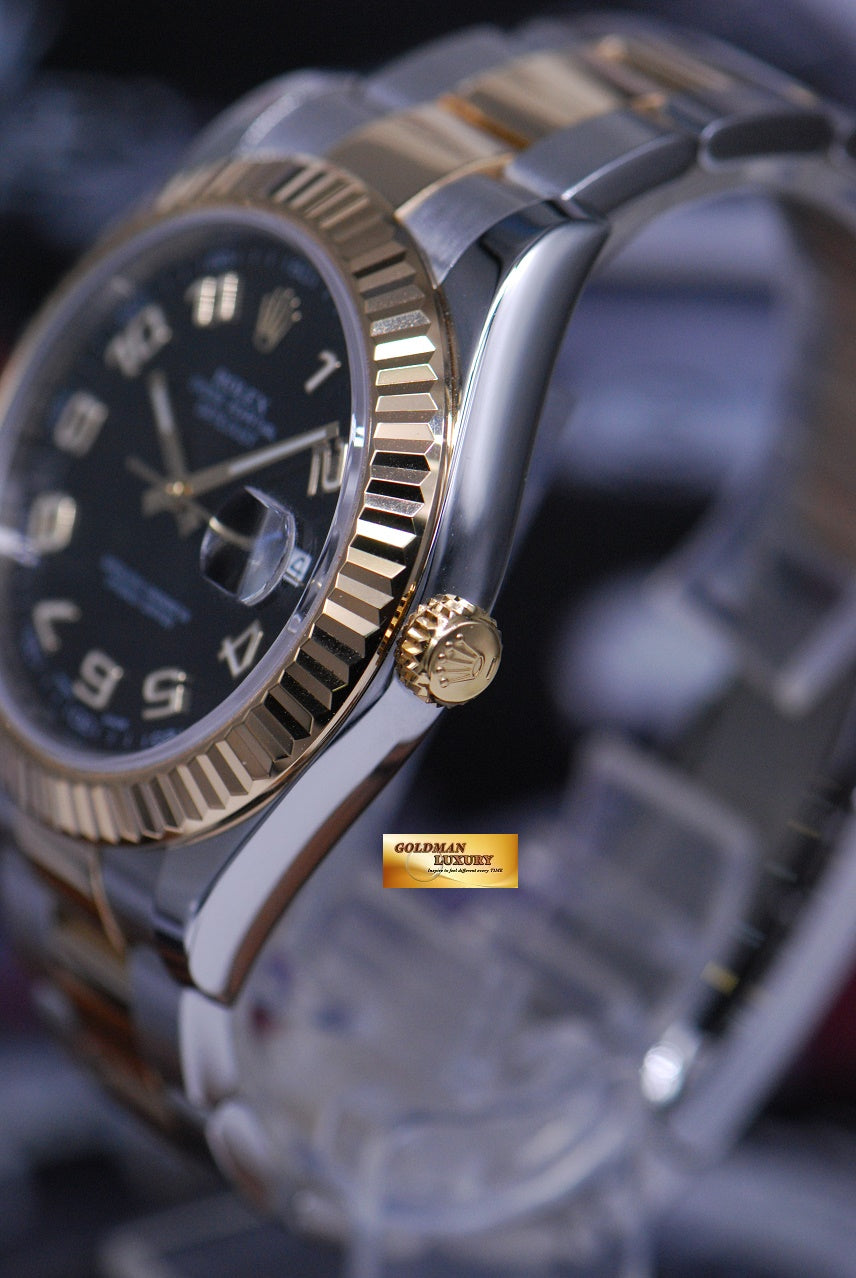 [SOLD] ROLEX OYSTER PERPETUAL DATEJUST II HALF-GOLD 41mm BLACK DIAL 116333 (MINT)