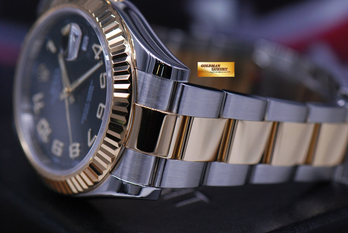 [SOLD] ROLEX OYSTER PERPETUAL DATEJUST II HALF-GOLD 41mm BLACK DIAL 116333 (MINT)