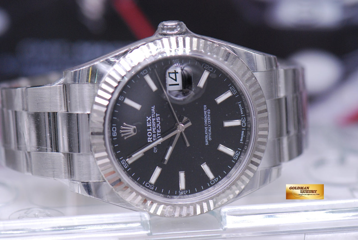 [SOLD] ROLEX OYSTER PERPETUAL DATEJUST 41 SS BLACK DIAL 126334 (NEW-UNWORN)