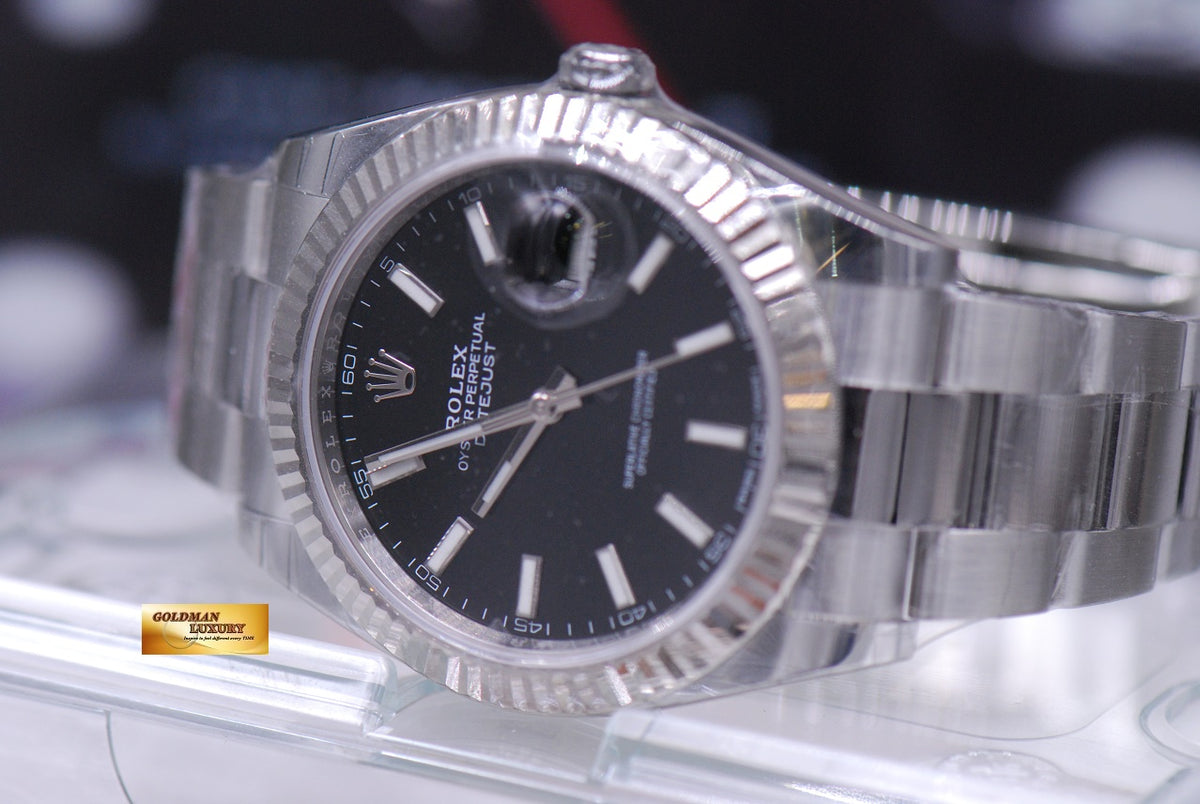 [SOLD] ROLEX OYSTER PERPETUAL DATEJUST 41 SS BLACK DIAL 126334 (NEW-UNWORN)