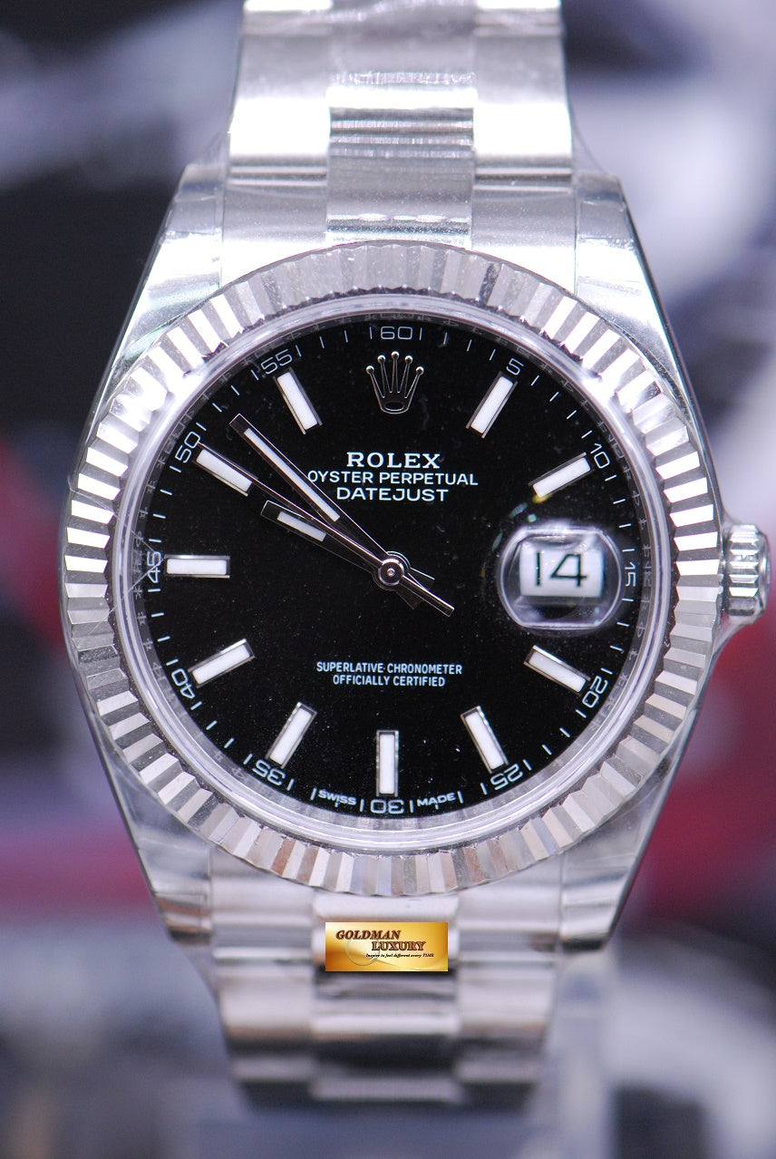 [SOLD] ROLEX OYSTER PERPETUAL DATEJUST 41 SS BLACK DIAL 126334 (NEW-UNWORN)
