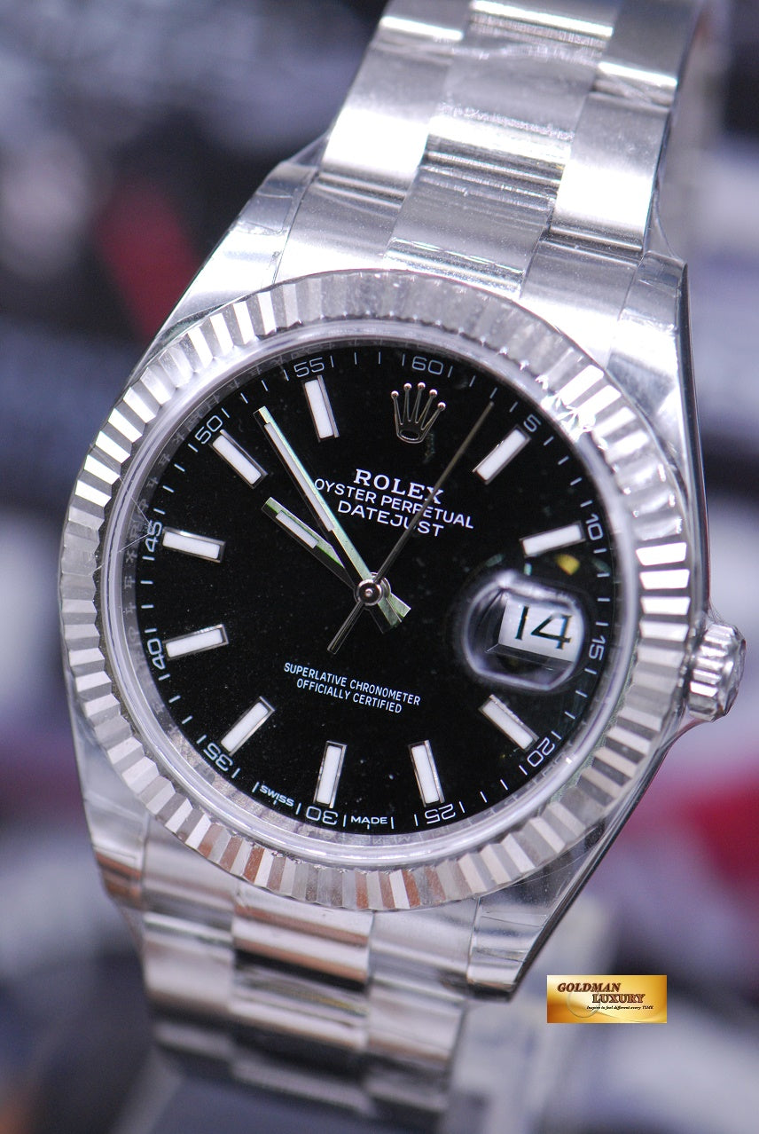 [SOLD] ROLEX OYSTER PERPETUAL DATEJUST 41 SS BLACK DIAL 126334 (NEW-UNWORN)