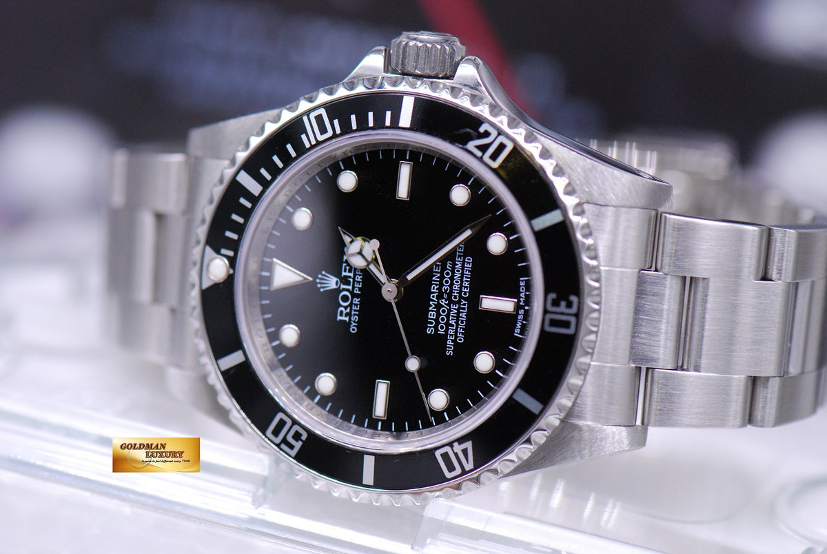 [SOLD] ROLEX OYSTER PERPETUAL SUBMARINER NO-DATE 4 LINERS BLACK 14060 (MINT)