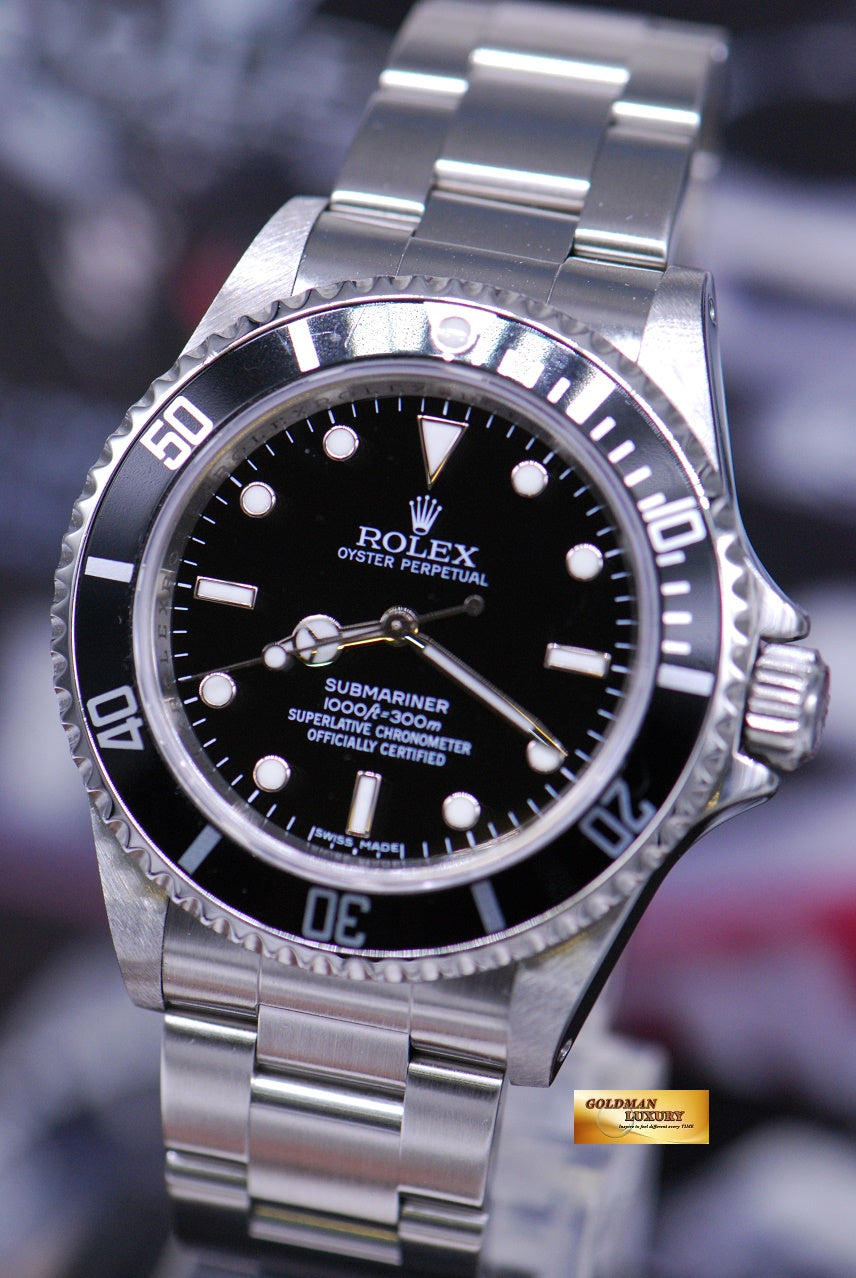 [SOLD] ROLEX OYSTER PERPETUAL SUBMARINER NO-DATE 4 LINERS BLACK 14060 (MINT)