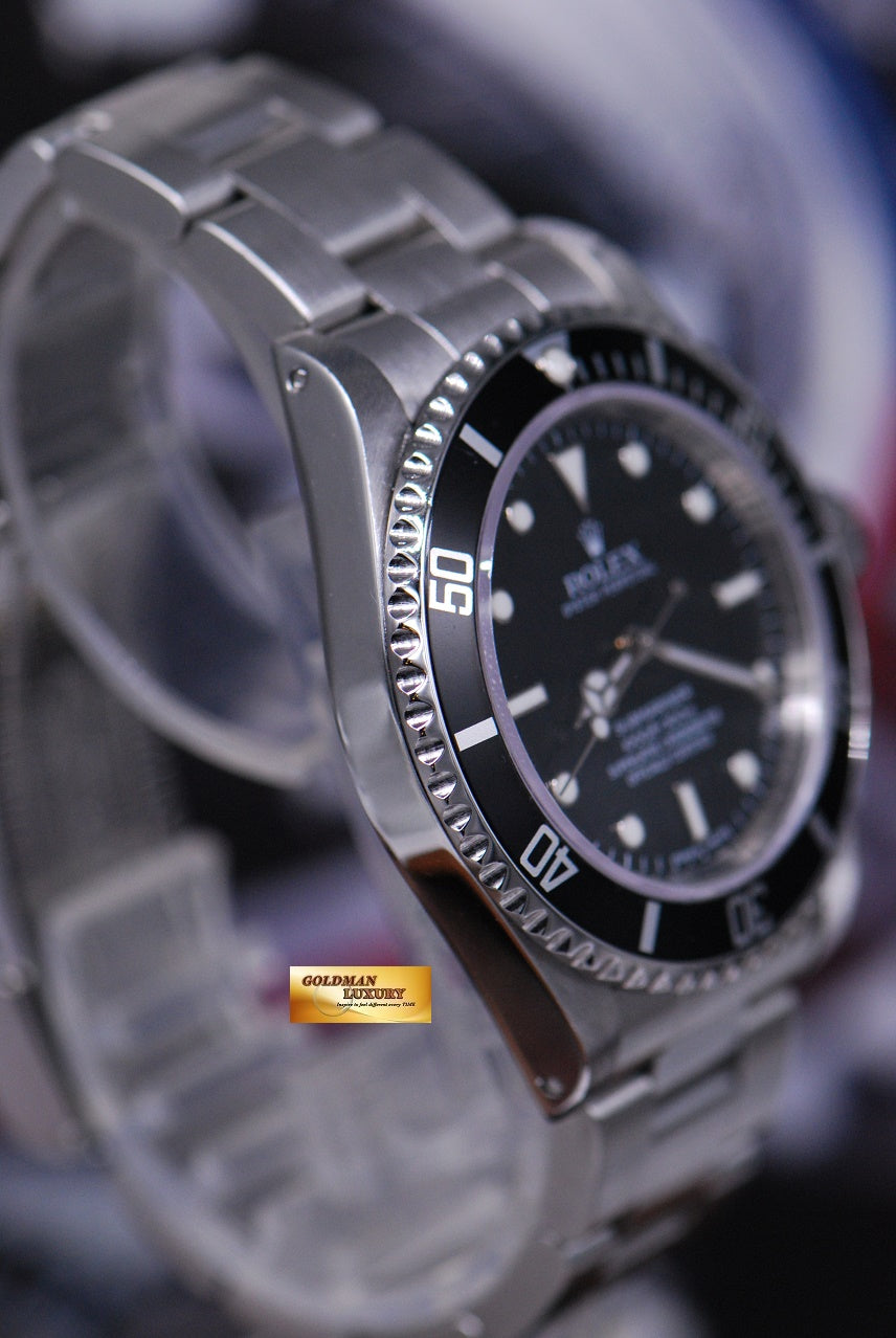 [SOLD] ROLEX OYSTER PERPETUAL SUBMARINER NO-DATE 4 LINERS BLACK 14060 (MINT)