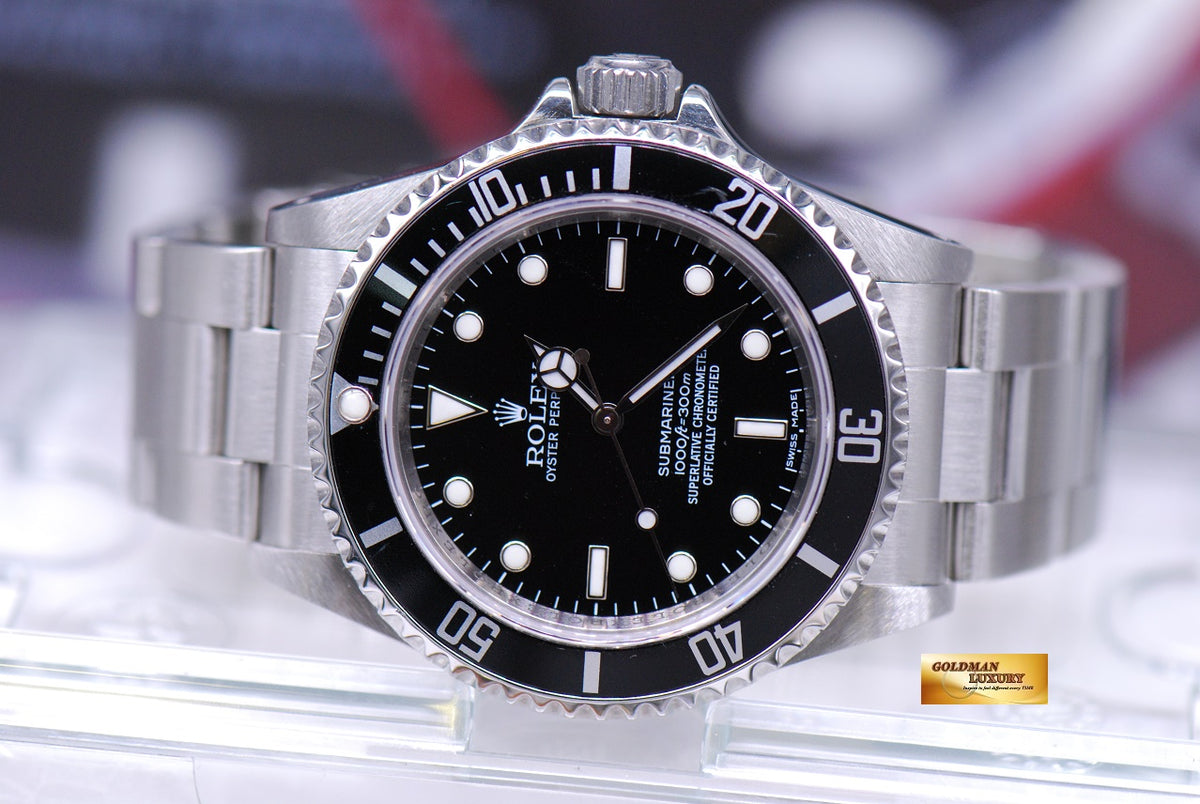 [SOLD] ROLEX OYSTER PERPETUAL SUBMARINER NO-DATE 4 LINERS BLACK 14060 (MINT)