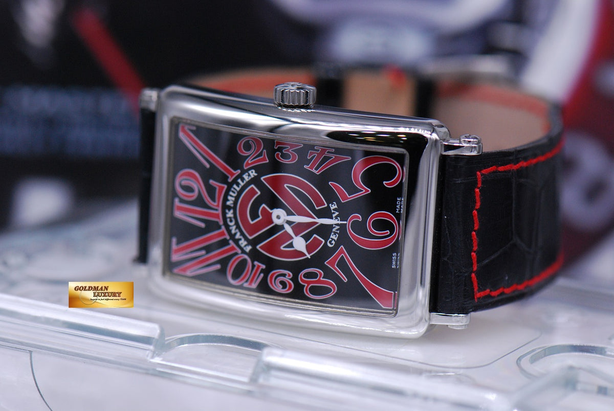 [SOLD] FRANCK MULLER LONG ISLAND RELIEF RED DIAL QUARTZ LIMITED EDITION 225 (MINT)