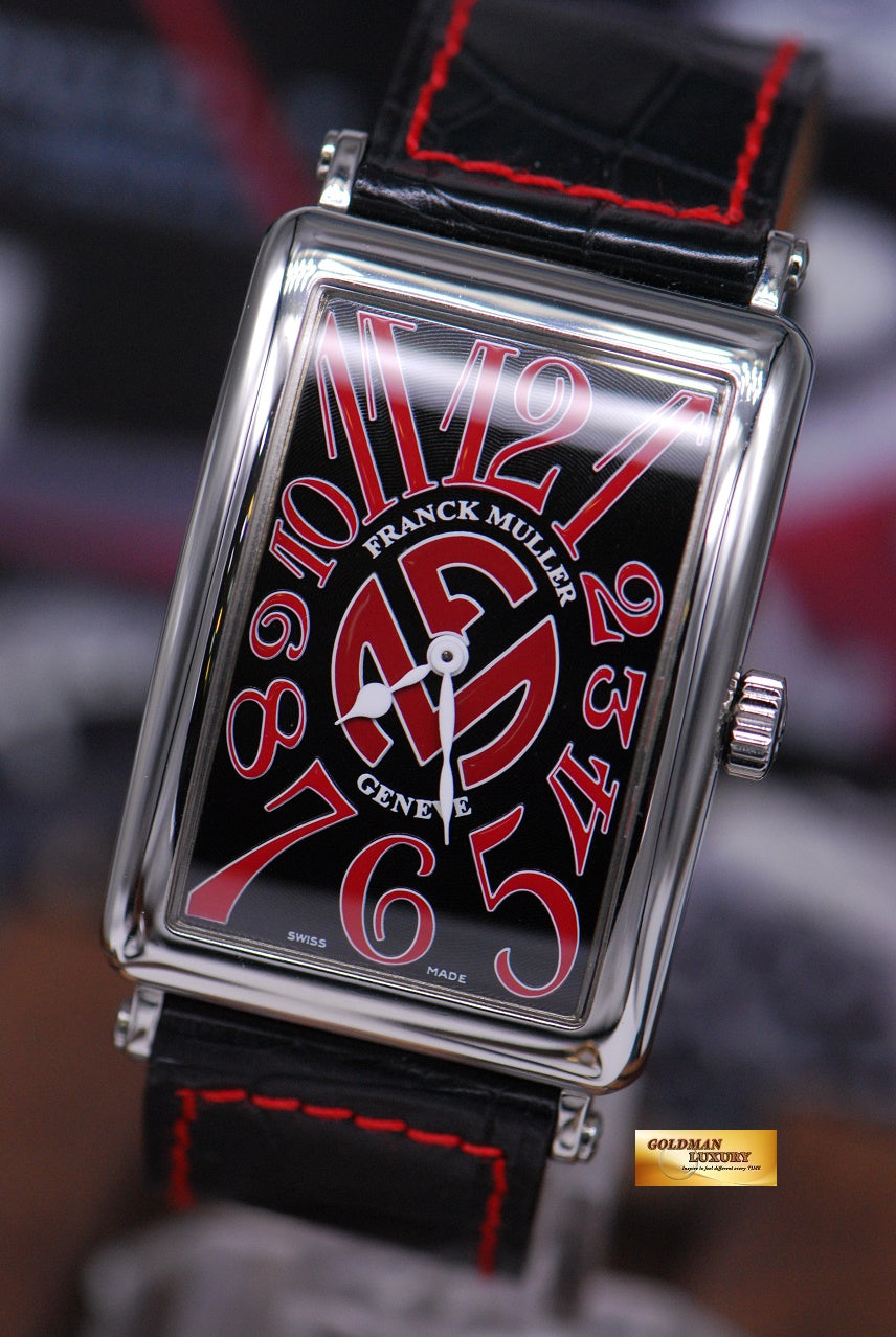 [SOLD] FRANCK MULLER LONG ISLAND RELIEF RED DIAL QUARTZ LIMITED EDITION 225 (MINT)