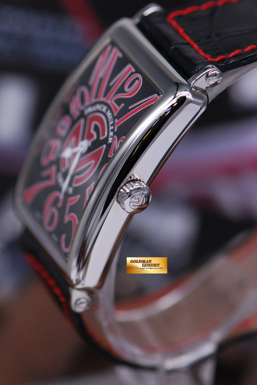 [SOLD] FRANCK MULLER LONG ISLAND RELIEF RED DIAL QUARTZ LIMITED EDITION 225 (MINT)