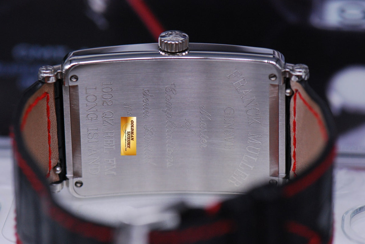 [SOLD] FRANCK MULLER LONG ISLAND RELIEF RED DIAL QUARTZ LIMITED EDITION 225 (MINT)