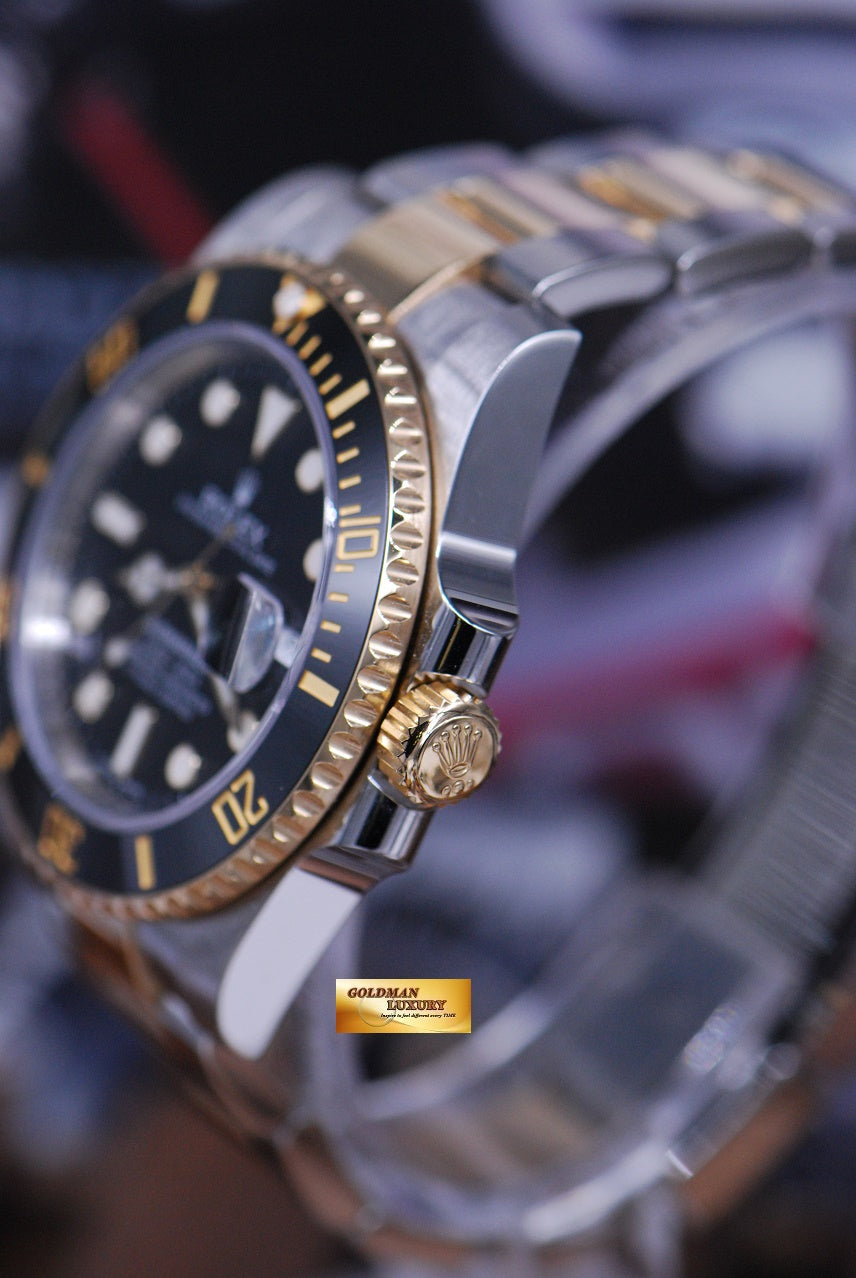 [SOLD] ROLEX OYSTER PERPETUAL SUBMARINER HALF-GOLD CERAMIC BEZEL 116613LN (MINT)