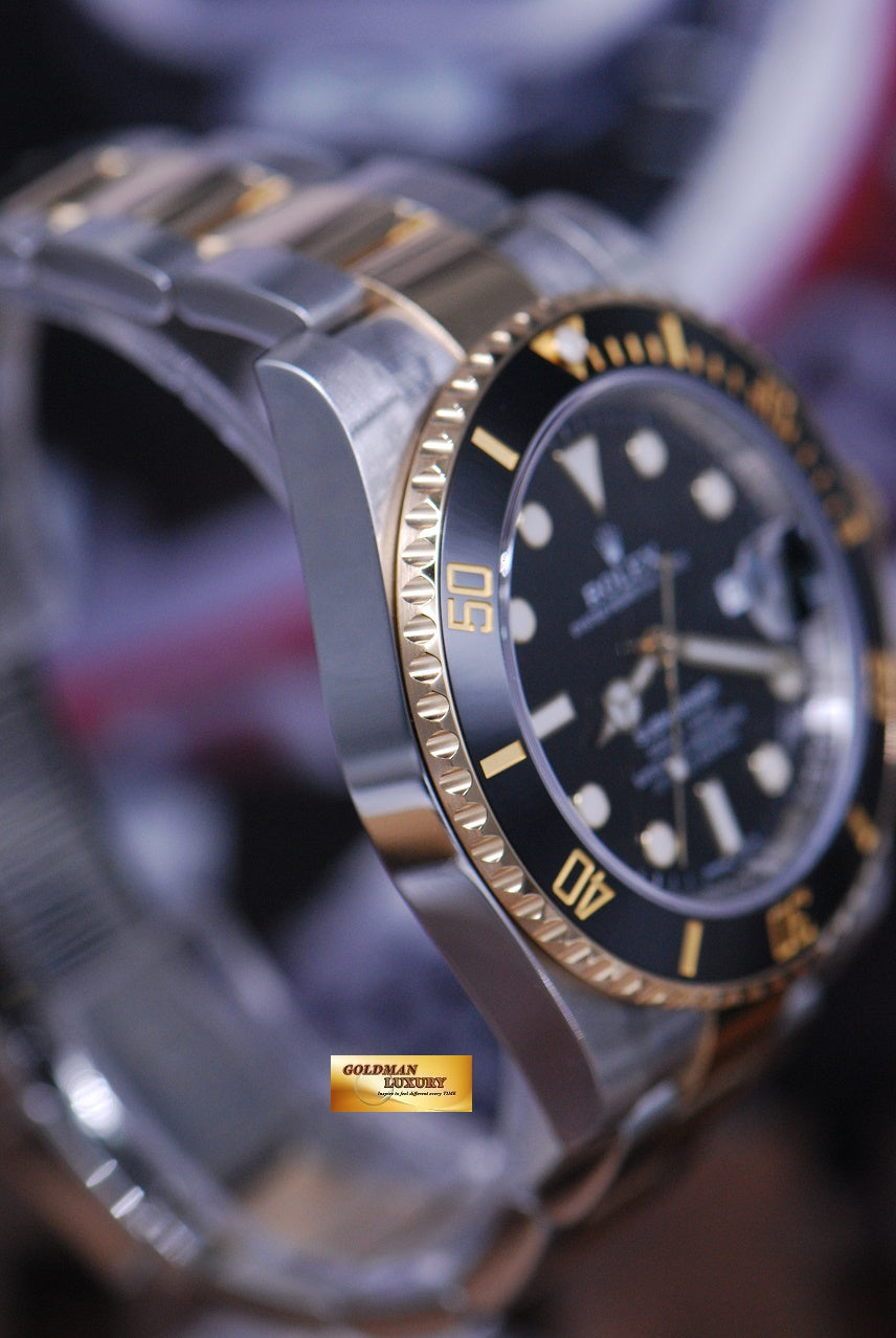 [SOLD] ROLEX OYSTER PERPETUAL SUBMARINER HALF-GOLD CERAMIC BEZEL 116613LN (MINT)