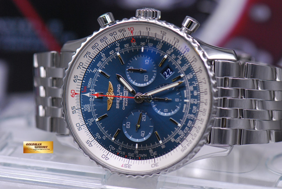 [SOLD] BREITLING NAVITIMER B01 46mm CHRONOGRAPH AUTOMATIC BLUE AB0127 (LNIB)