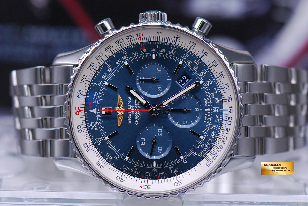 [SOLD] BREITLING NAVITIMER B01 46mm CHRONOGRAPH AUTOMATIC BLUE AB0127 (LNIB)