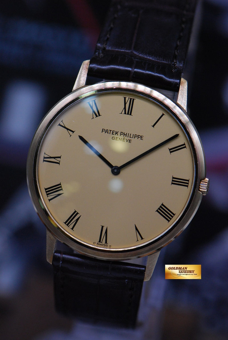 SOLD PATEK PHILIPPE VINTAGE CALATRAVA 18K YELLOW GOLD 35mm AUTOMATIC Goldman Luxury