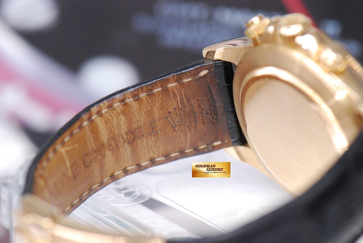 [SOLD] ROLEX OYSTER DAYTONA 18K YELLOW GOLD ZENITH MVT WHITE Ref : 16518 (MINT)