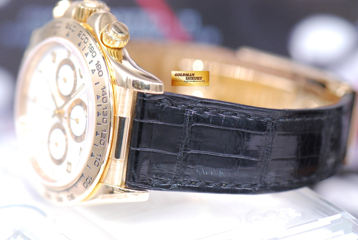[SOLD] ROLEX OYSTER DAYTONA 18K YELLOW GOLD ZENITH MVT WHITE Ref : 16518 (MINT)