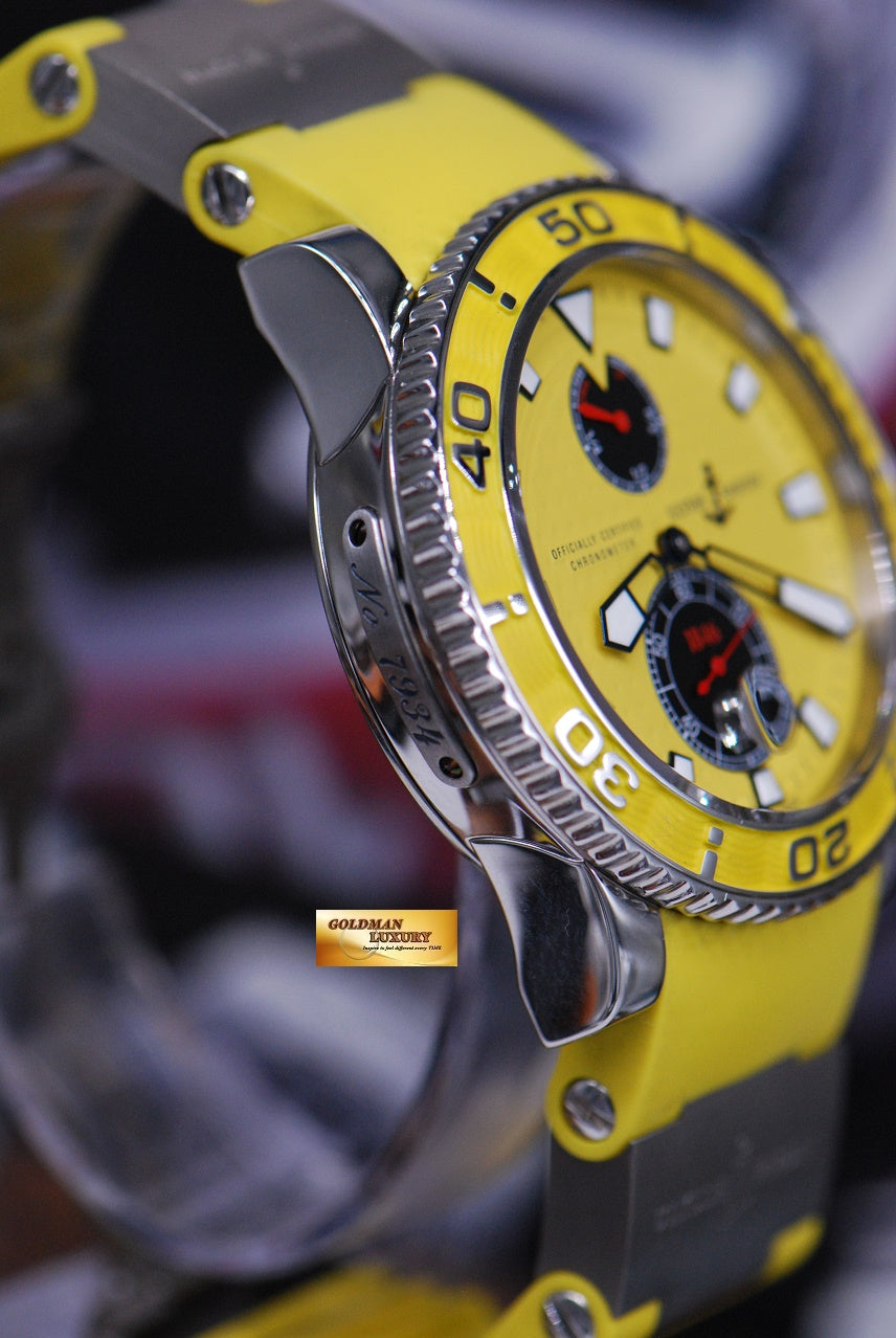 [SOLD] ULYSSE NARDIN MAXI MARINE DIVER CHRONOMETER YELLOW AUTOMATIC 263-33 (MINT)