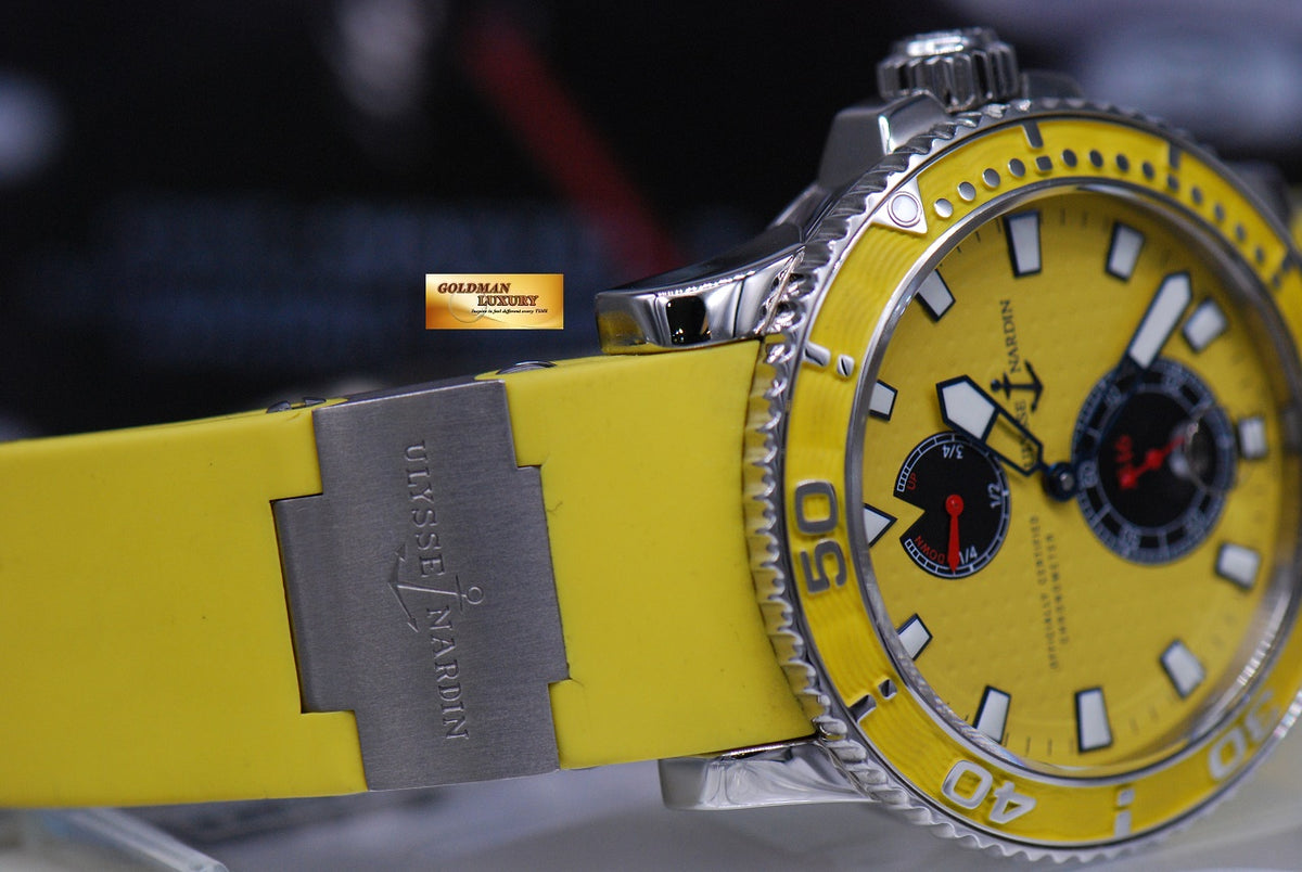 [SOLD] ULYSSE NARDIN MAXI MARINE DIVER CHRONOMETER YELLOW AUTOMATIC 263-33 (MINT)