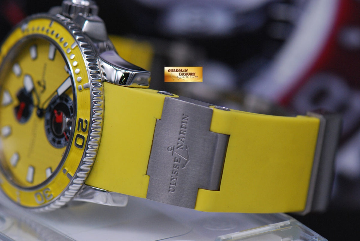 [SOLD] ULYSSE NARDIN MAXI MARINE DIVER CHRONOMETER YELLOW AUTOMATIC 263-33 (MINT)
