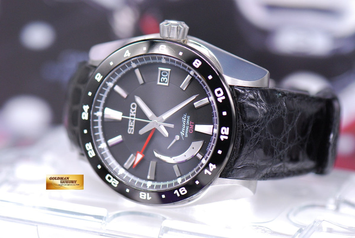 [SOLD] SEIKO ANANTA SPRING DRIVE GMT AUTOMATIC SNR021J BLACK (NEAR MINT)