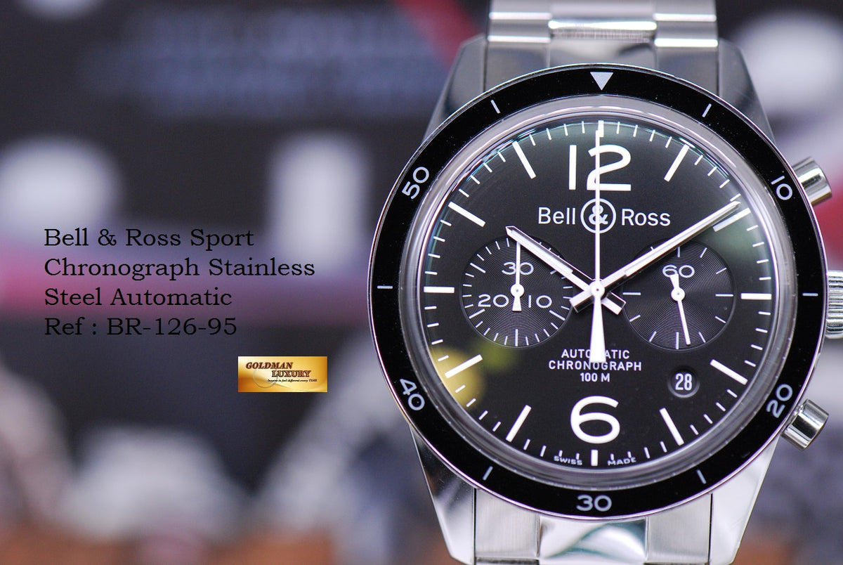 [SOLD] BELL & ROSS SPORT CHRONOGRAPH SS 43mm BR-126 AUTOMATIC (NEAR MINT)
