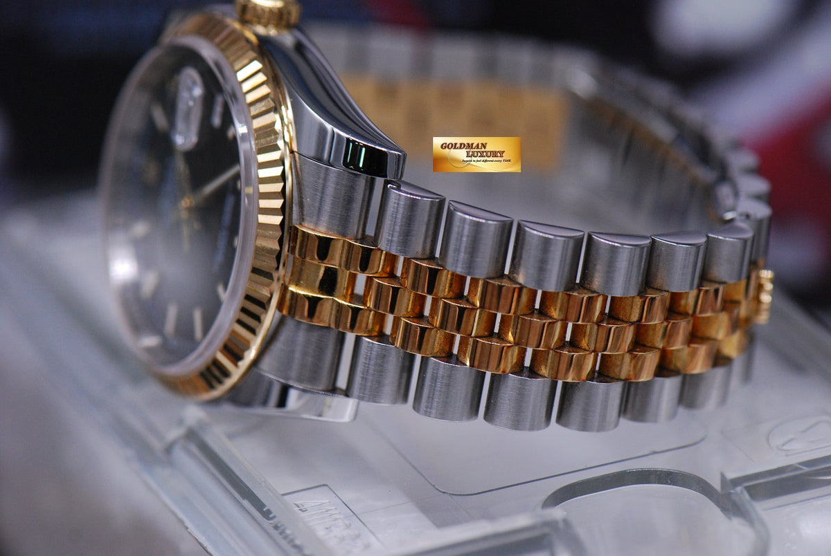 [SOLD] ROLEX OYSTER PERPETUAL HALF-GOLD DATEJUST BLACK 116233 (MINT)