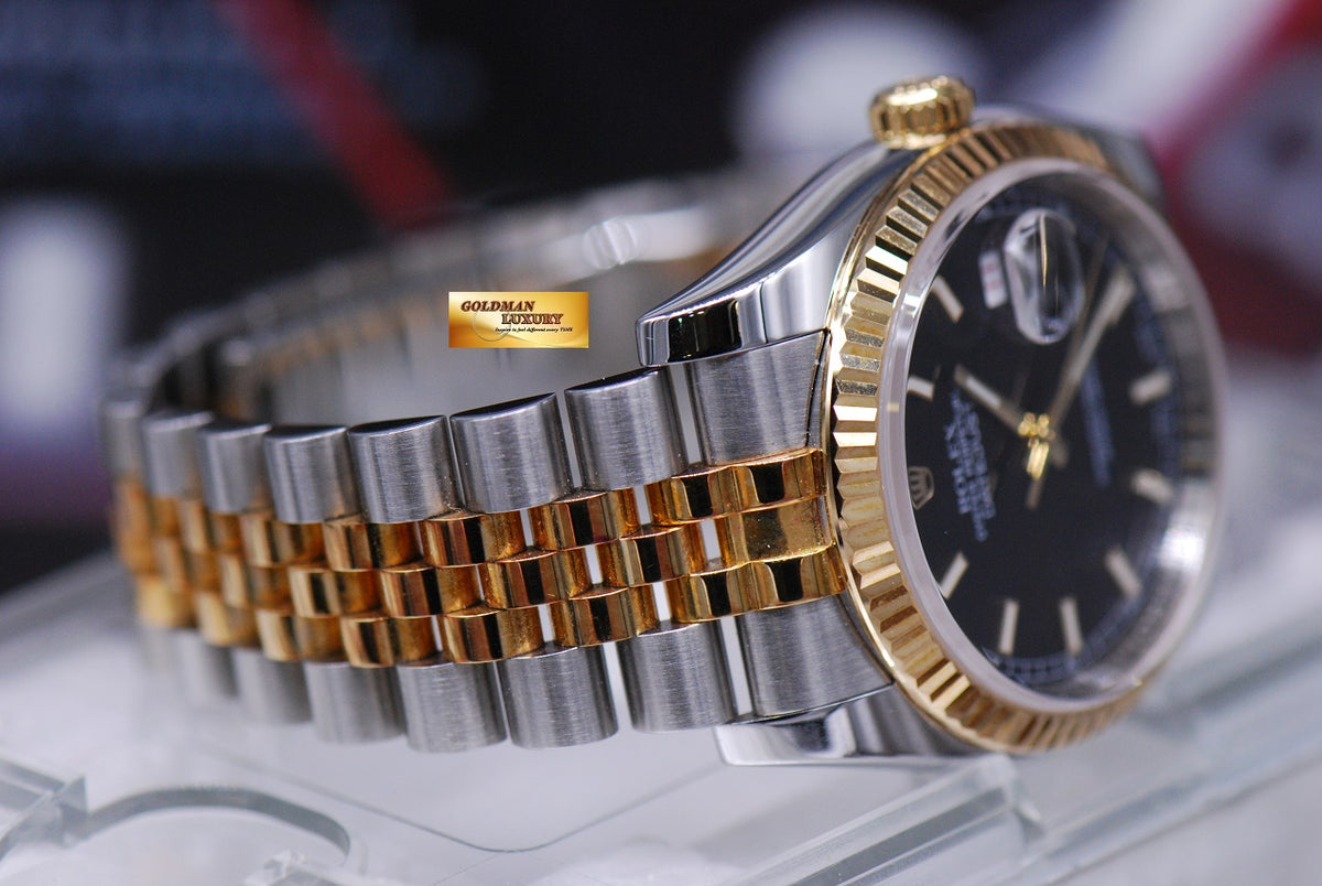 [SOLD] ROLEX OYSTER PERPETUAL HALF-GOLD DATEJUST BLACK 116233 (MINT)