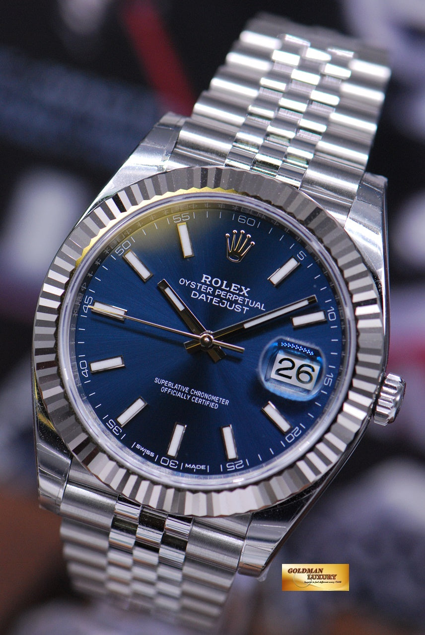 [SOLD] ROLEX OYSTER PERPETUAL DATEJUST 41 SS BLUE DIAL JUBILEE BRACELET 126334 (NEW-UNWORN)