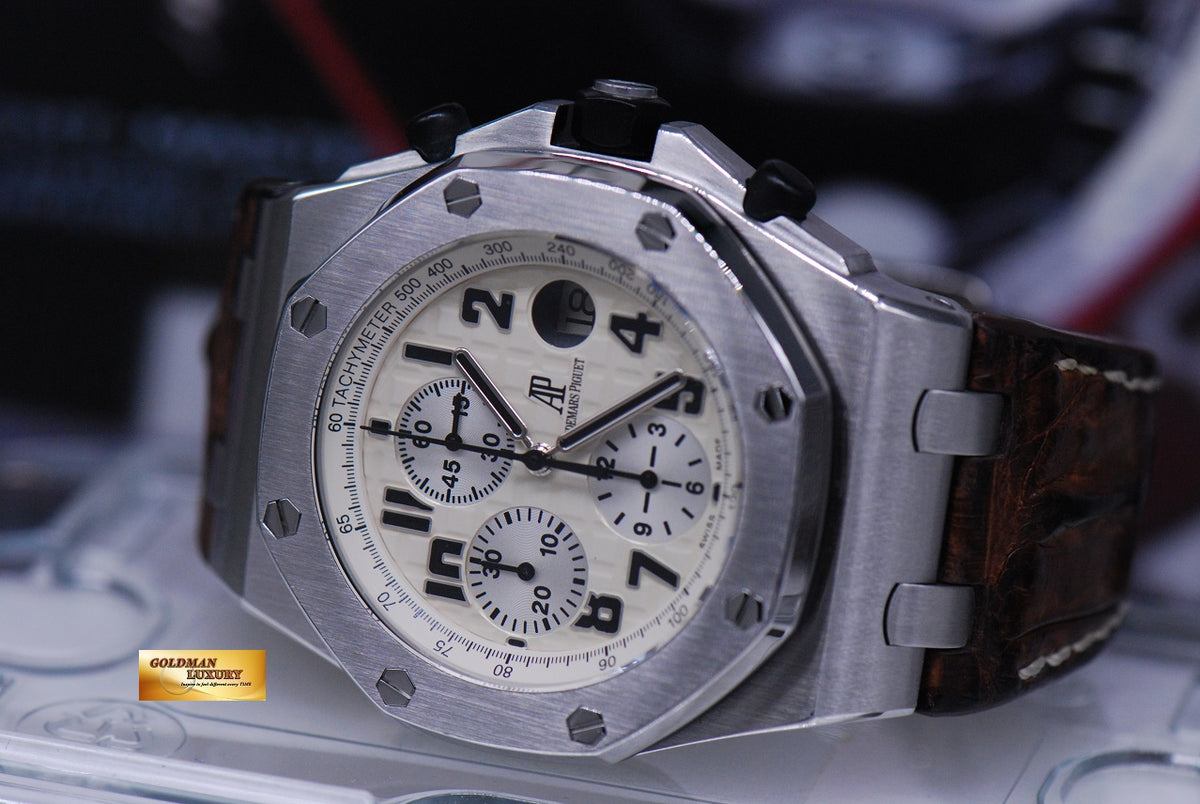 [SOLD] AUDEMARS PIGUET ROYAL OAK OFFSHORE SAFARI CHRONOGRAPH AUTOMATIC WHITE 26020ST (MINT)