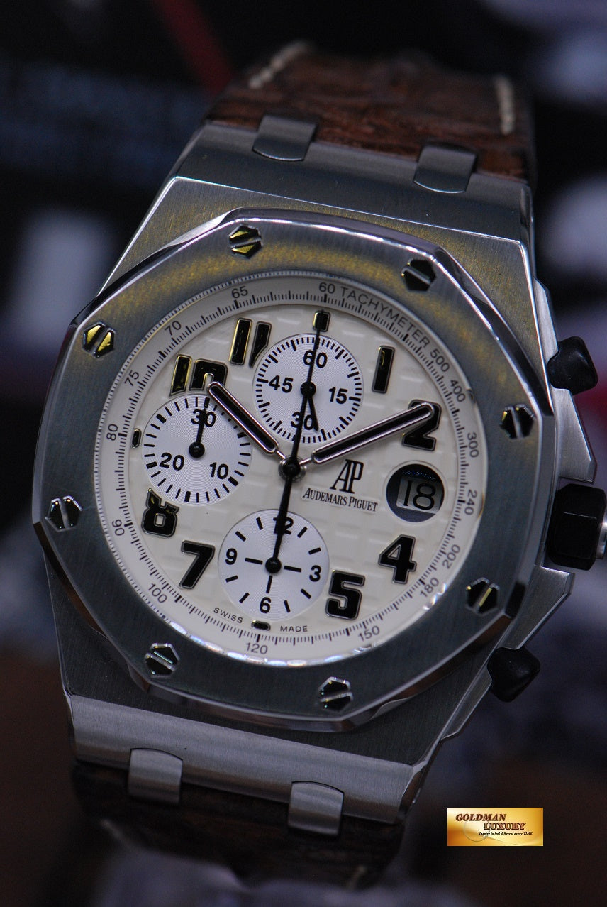 [SOLD] AUDEMARS PIGUET ROYAL OAK OFFSHORE SAFARI CHRONOGRAPH AUTOMATIC WHITE 26020ST (MINT)