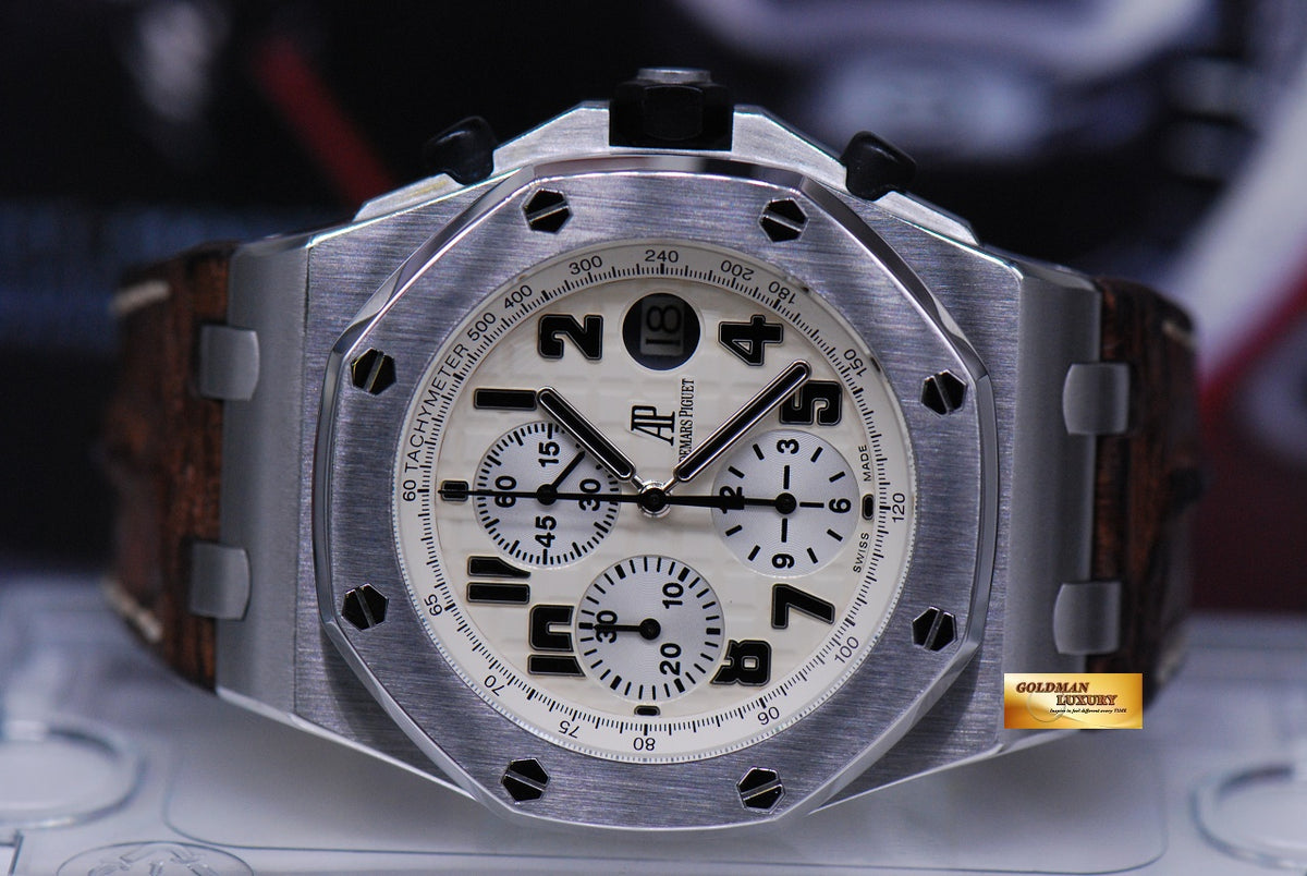 [SOLD] AUDEMARS PIGUET ROYAL OAK OFFSHORE SAFARI CHRONOGRAPH AUTOMATIC WHITE 26020ST (MINT)