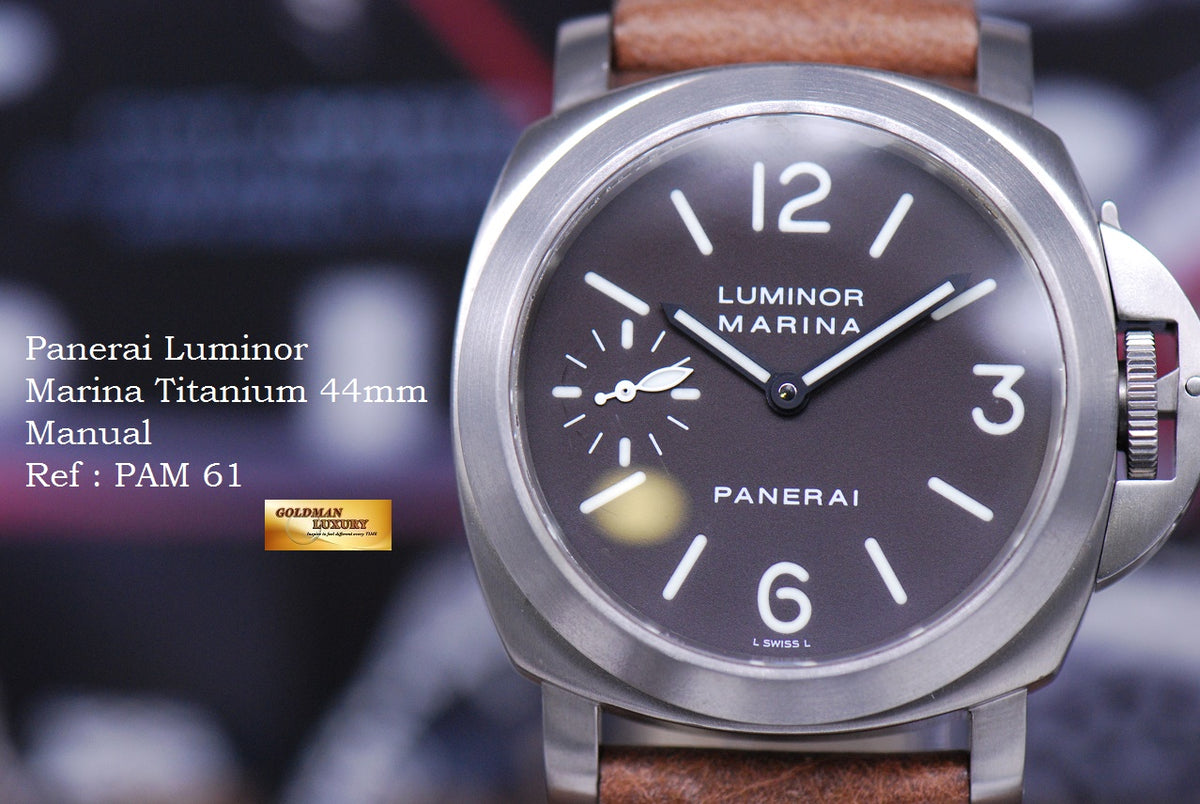 [SOLD] PANERAI LUMINOR MARINA TITANIUM 44mm MANUAL PAM 61 (MINT)