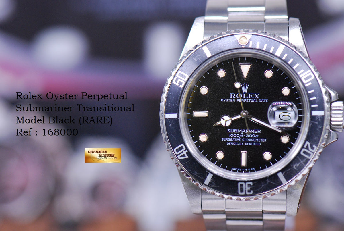 [SOLD] ROLEX OYSTER PERPETUAL SUBMARINER TRANSITIONAL MODEL “TRIPLE ZERO” Ref : 168000 (RARE)
