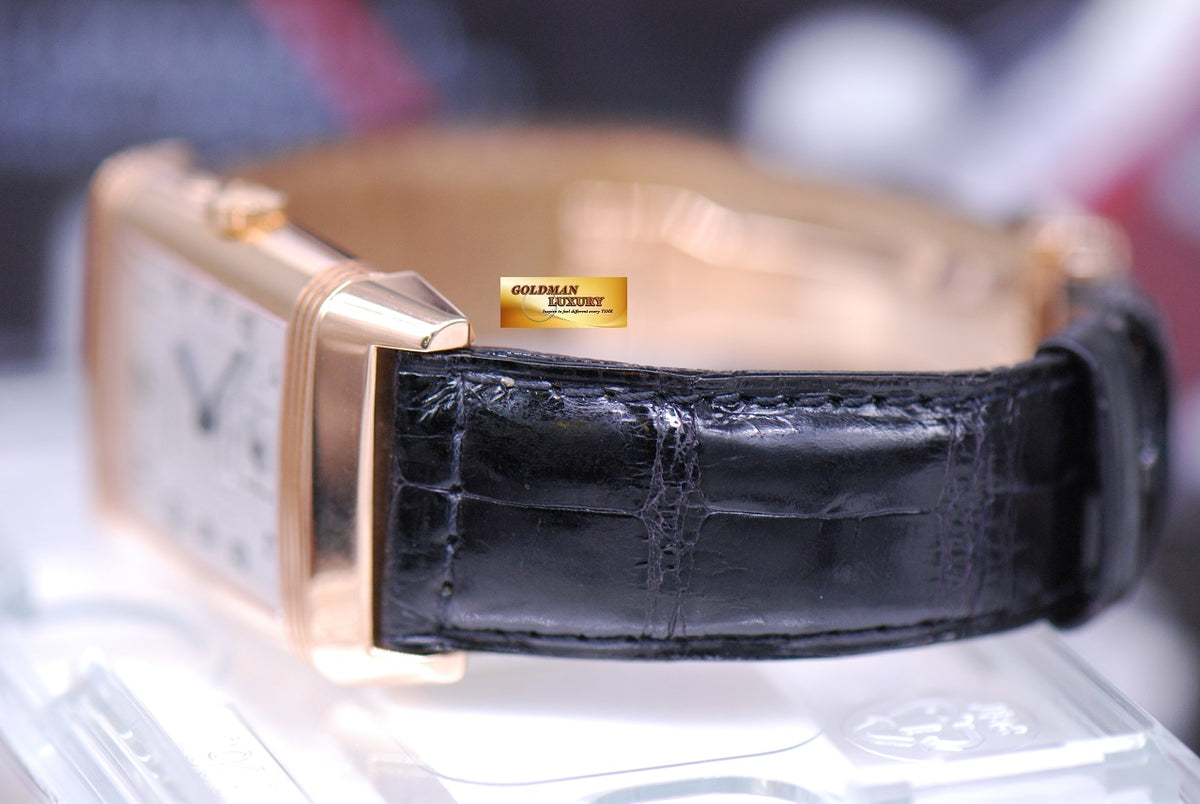 [SOLD] JLC REVERSO 18K ROSE GOLD DUOFACE GMT MANUAL 270.2.54 (MINT)