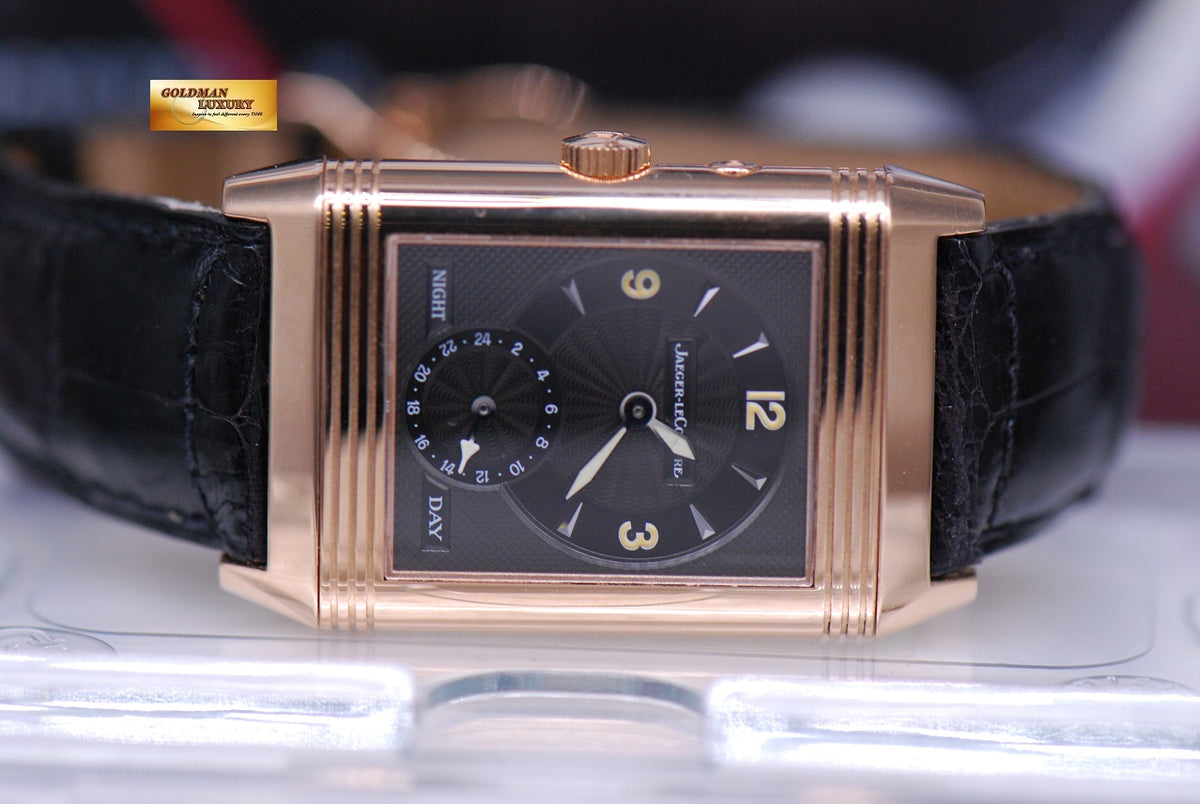 [SOLD] JLC REVERSO 18K ROSE GOLD DUOFACE GMT MANUAL 270.2.54 (MINT)
