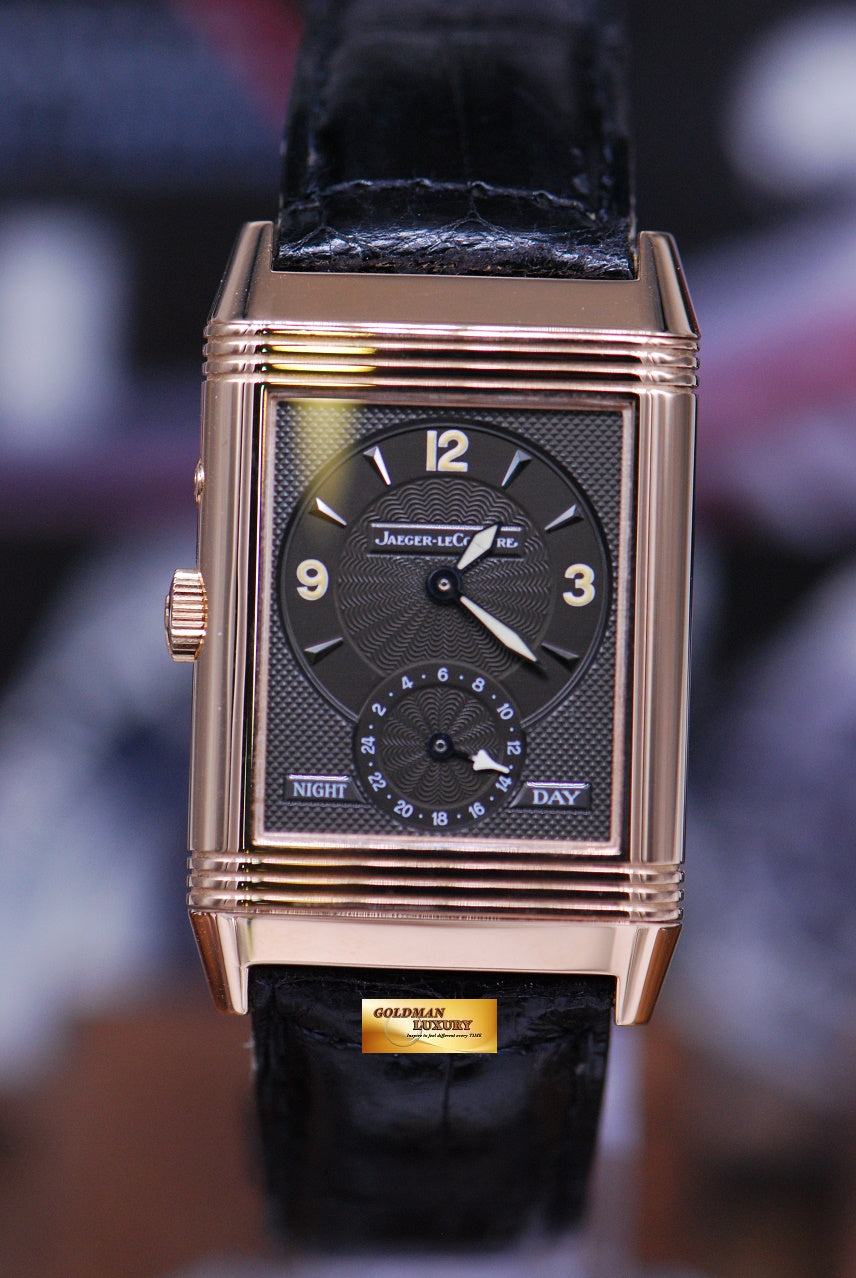 [SOLD] JLC REVERSO 18K ROSE GOLD DUOFACE GMT MANUAL 270.2.54 (MINT)