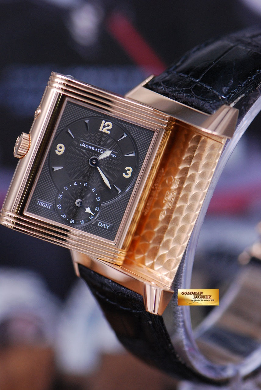 [SOLD] JLC REVERSO 18K ROSE GOLD DUOFACE GMT MANUAL 270.2.54 (MINT)