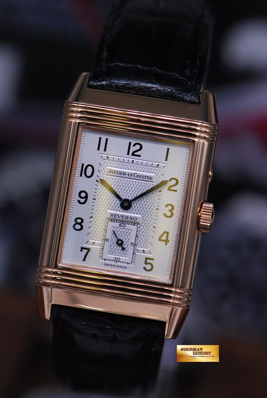 [SOLD] JLC REVERSO 18K ROSE GOLD DUOFACE GMT MANUAL 270.2.54 (MINT)