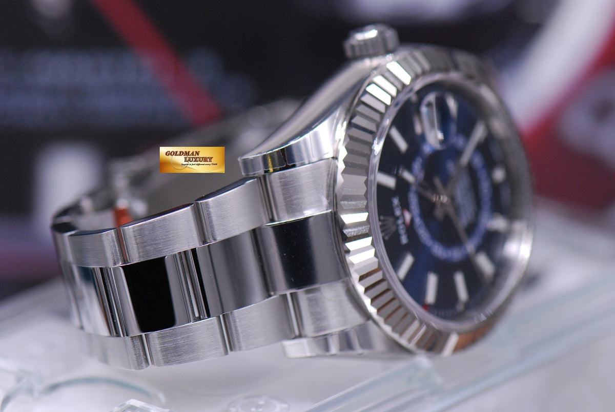 [SOLD] ROLEX OYSTER PERPETUAL SKY-DWELLER ANNUAL CALENDAR SS BLUE Ref : 326934 (NEW-UNWORN)